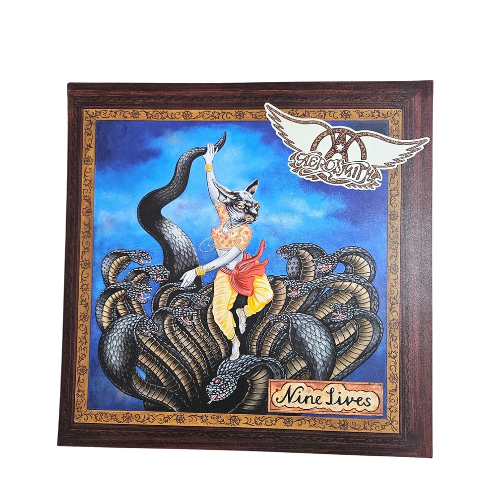 Aerosmith Nine Lives‎ 1997 Promo Flat Album Poster 12x12 Double Sided Columbia